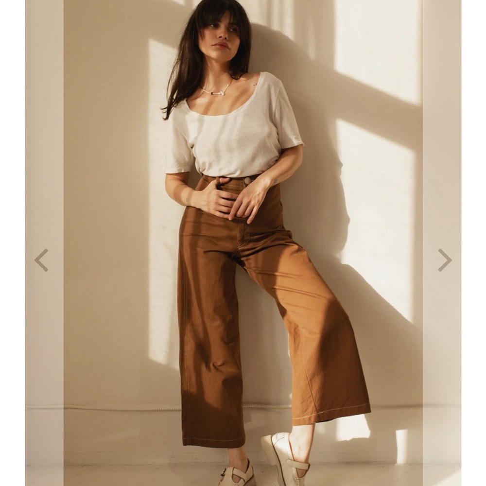 Brown wide legged pants